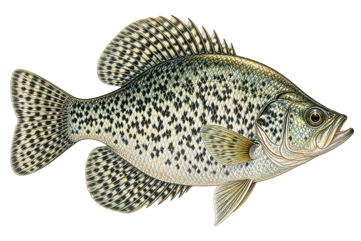 Illustration of a Black Crappie