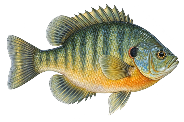 Illustration of a Bluegill