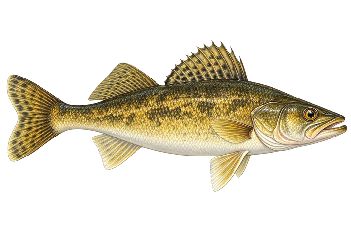 Illustration of a Walleye